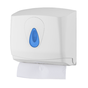 Basic mini handdoekdispenser ,C en Z Vouw, wit